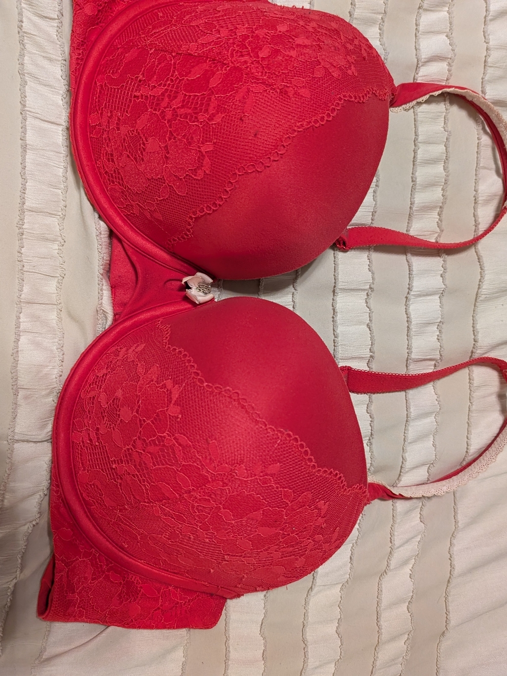 Victoria's Secret Red Lace Push-Up Bra